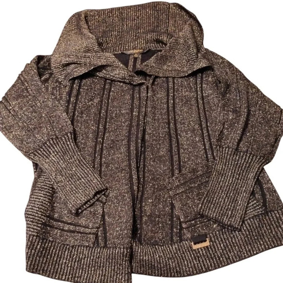 Rocawear Vintage Black and Gold Shimmer Cardican, Small - Picture 10 of 12